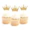 12 Packs: 12 ct. (144 total) Gold Crown Treat Toppers by Celebrate It®